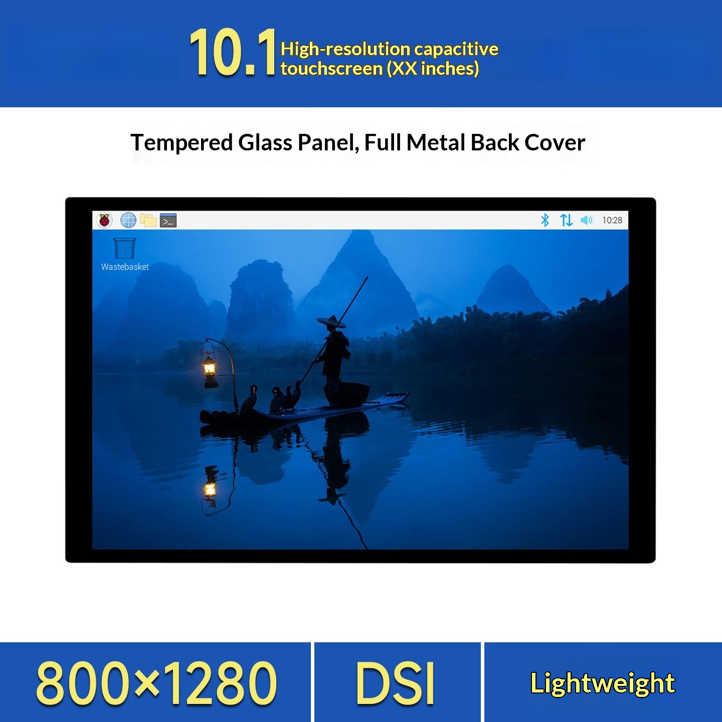Raspberry Pi 10.1 Inch Capacitive Touch Screen Ips - ESP32-P4 10.1인치 DSI 정전식 터치스크린, 800x1280